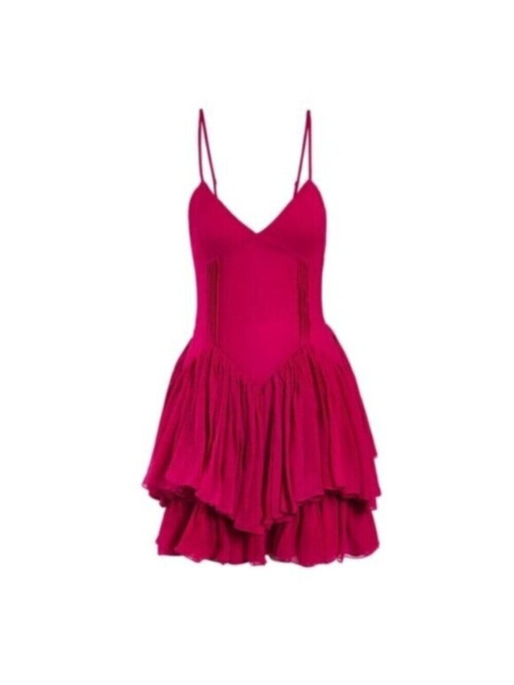 NWT Secret Mission Rasberry Ines Ruffle Mini Dress - Picture 4 of 16